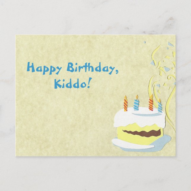 Yellow Birthday Postcard (Front)