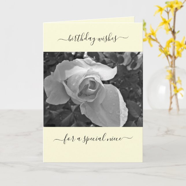 Yellow Birthday Wishes for a Special Niece Card (Yellow Flower)