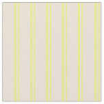 [ Thumbnail: Yellow & Bisque Lines/Stripes Pattern Fabric ]