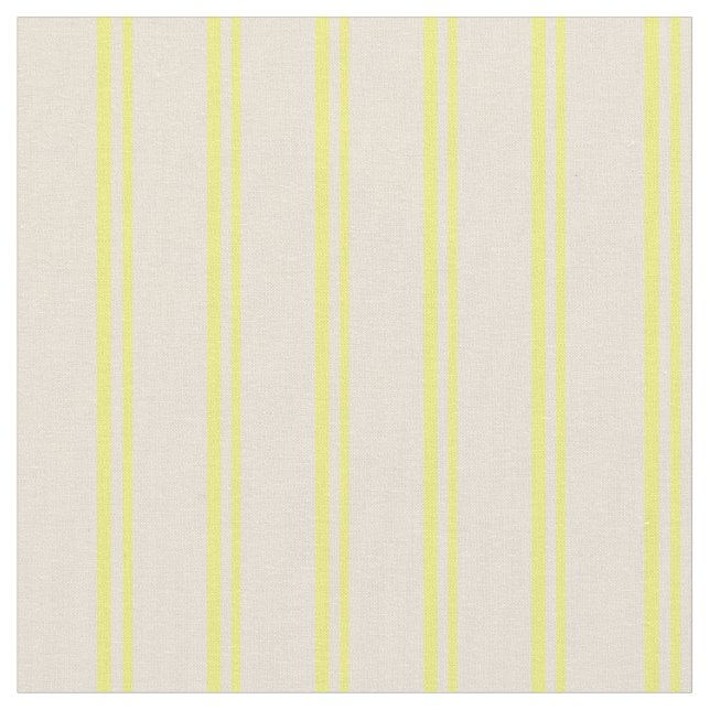 Yellow & Bisque Lines/Stripes Pattern Fabric (Close Up)