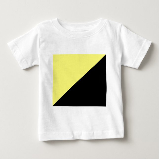 Yellow & Black Anarcho Capitalism Flag Baby T-Shirt (Front)