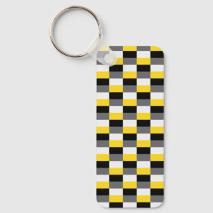 Yellow, Black and Gray Color Combination Keychain
