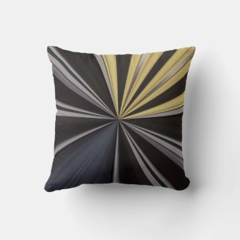Yellow, Black, and Grey Art Deco Throw Pillow | Zazzle
