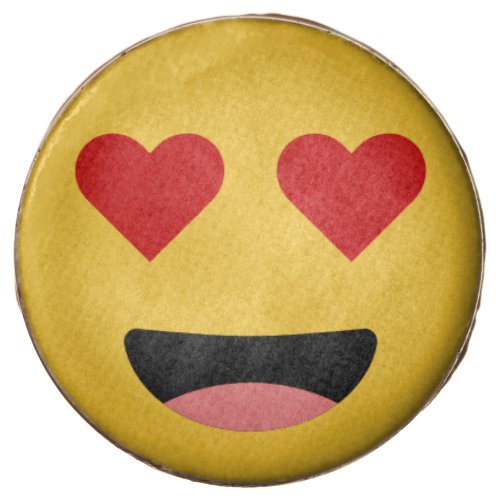 Yellow Black And Red Love Emoji Face Version Two  Chocolate Covered Oreo