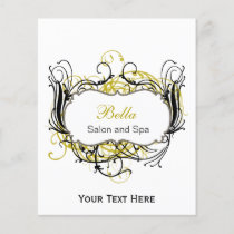 yellow,black and white Chic Business Flyers