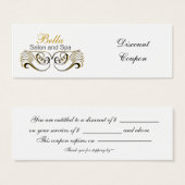 yellow ,black and white Chic discount coupon (Front & Back)