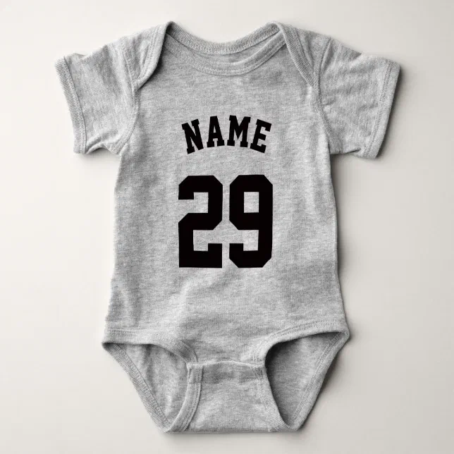 Yellow & Black Baby Sports Jersey Design Baby Bodysuit Zazzle