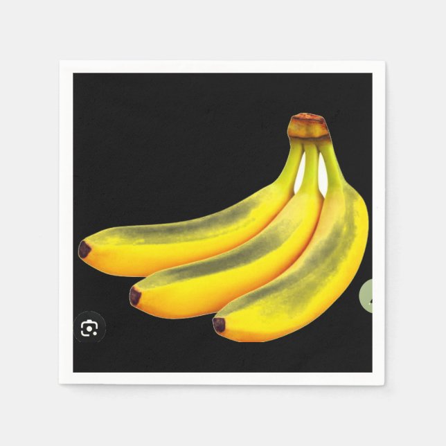 Yellow Black Banana Napkins (Front)