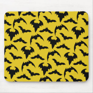 Yellow & Black Bats Halloween Mouse Pad