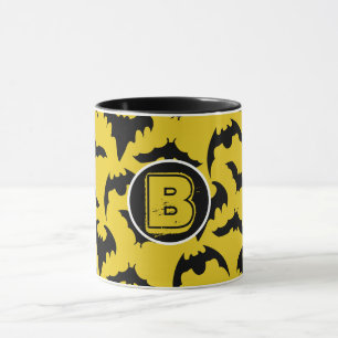 Yellow & Black Bats Halloween Mug