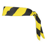 [ Thumbnail: Yellow & Black Bee-Inspired Stripes Headband ]