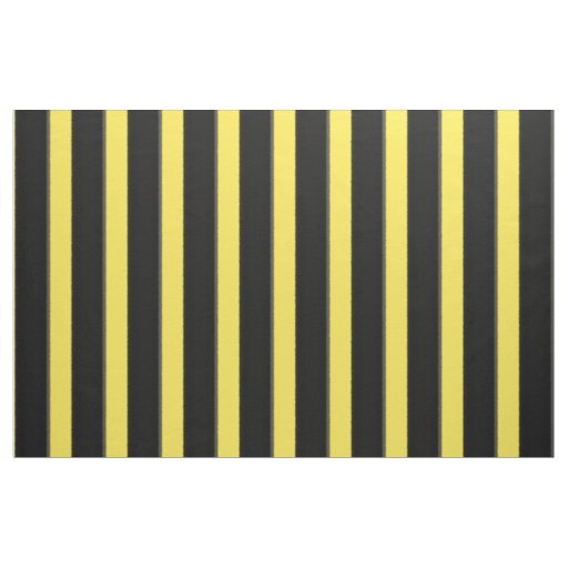Yellow & Black Bee-Like Stripes Fabric