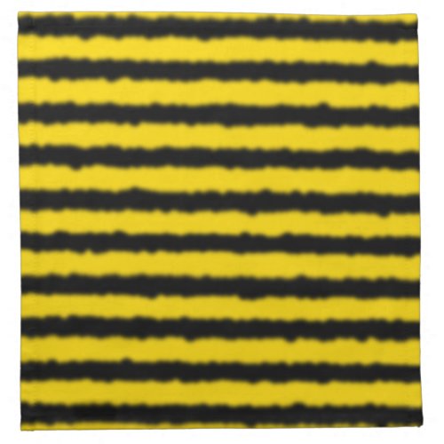 YellowBlack Bee_Like Stripes Pattern Cloth Napkin