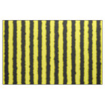 [ Thumbnail: Yellow, Black Bee-Like Stripes Pattern Fabric ]