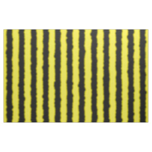 Yellow Black Bee_Like Stripes Pattern Fabric