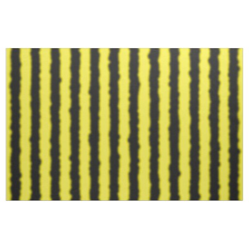 Yellow, Black Bee-Like Stripes Pattern Fabric