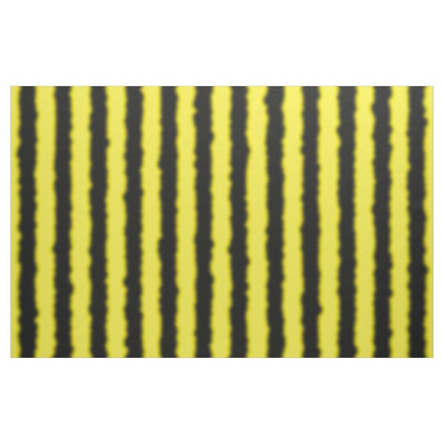 Yellow, Black Bee-Like Stripes Pattern Fabric (Yard)