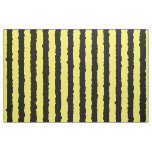 [ Thumbnail: Yellow & Black Bee-Like Stripes Pattern Fabric ]