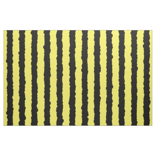 Yellow  Black Bee_Like Stripes Pattern Fabric