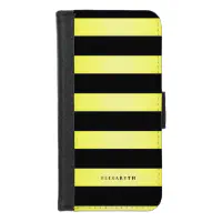 Pearl Bee Geometric Card Wallet iPhone Case