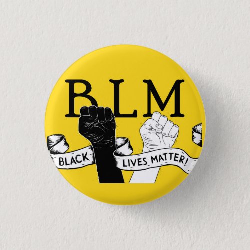 Yellow  Black BLM protest Pin