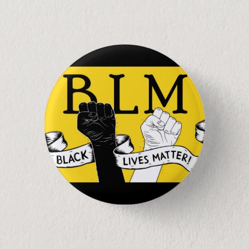 Yellow  Black BLM protest Pin