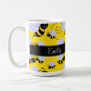 Yellow & Black Bumble Bee Coffee Mug