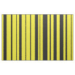[ Thumbnail: Yellow & Black Bumble Bee Color Stripes Fabric ]