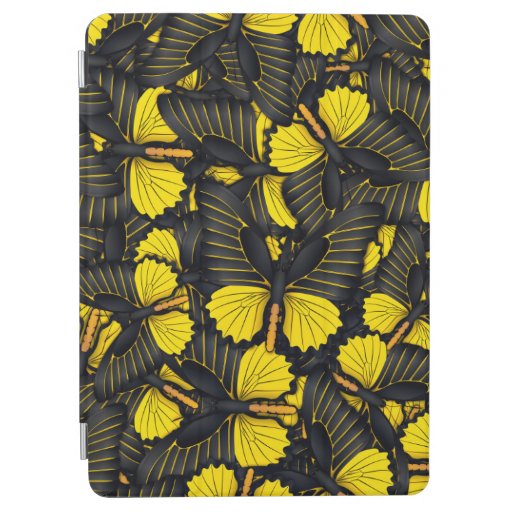 Yellow Black Butterfly Hive iPad Cover