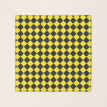 Yellow Black Checker Diamond Pattern Scarf<br><div class="desc">Yellow Black Checker Diamond Pattern Scarf</div>