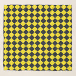 Yellow Black Checker Diamond Pattern Scarf<br><div class="desc">Yellow Black Checker Diamond Pattern Scarf</div>