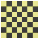 Yellow Black Checker Pattern Textile Fabric
