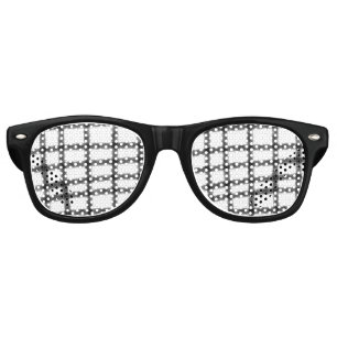 yellow black checkerboard add name date birthday retro sunglasses