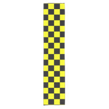 Yellow Black Checkered Check Pattern