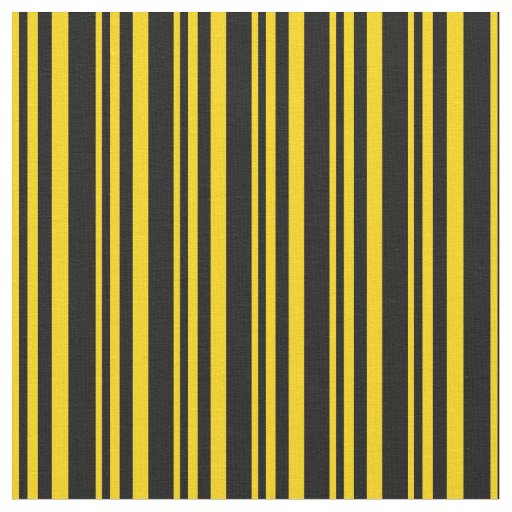 Yellow & Black Colored Stripes Fabric