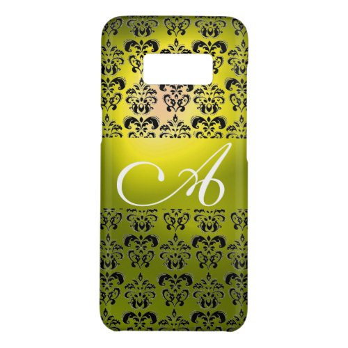 YELLOW BLACK DAMASK MONOGRAM Case_Mate SAMSUNG GALAXY S8 CASE