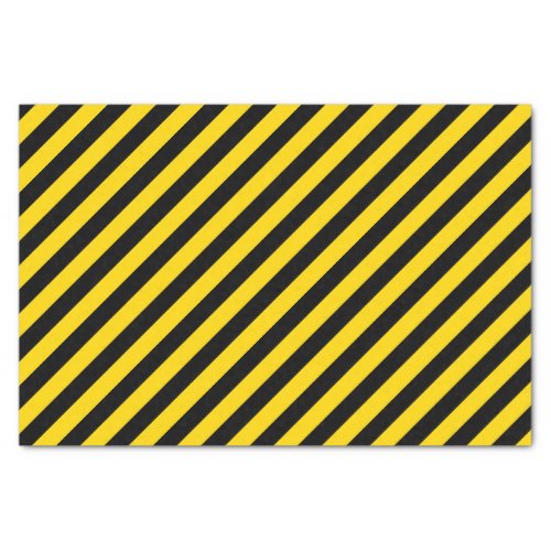 YellowBlack Diagonal Stripes Tissue Paper