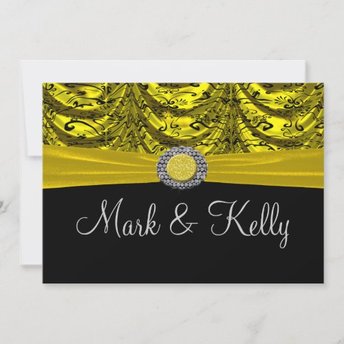 Yellow &amp; Black Draped Baroque Announcement