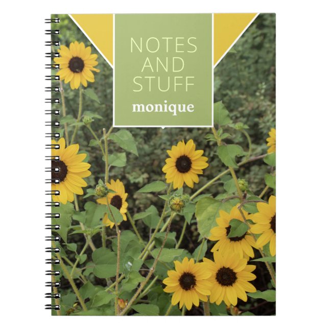 Yellow Black-Eyed Susan Floral Notebook (Front)