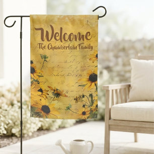 Yellow Black Eyed Susan Vintage Garden for Mom Flag