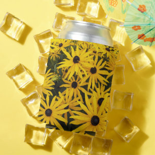 Yellow Black Eyed Susans Floral Can Cooler