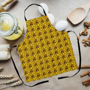 Yellow Black Eyed Susans Floral Pattern Apron