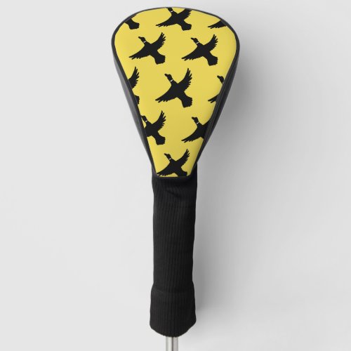 Yellow Black Flying Ducks Golf Head Cover