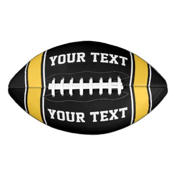 Yellow Black Football Sport Jersey Custom Text by nadil2 at Zazzle