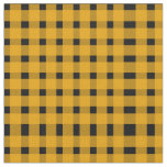 Yellow Black Gingham Pattern  Fabric