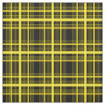 Yellow Black Graphic Windowpane Plaid Check Fabric