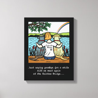 Yellow & Black Labrador Angels and Mom 3 Canvas