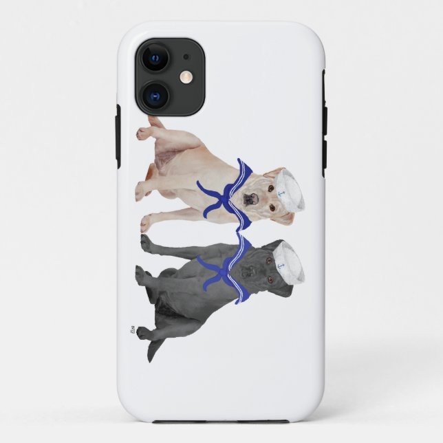 Yellow & Black Labrador Retrievers Case-Mate iPhone Case (Back)