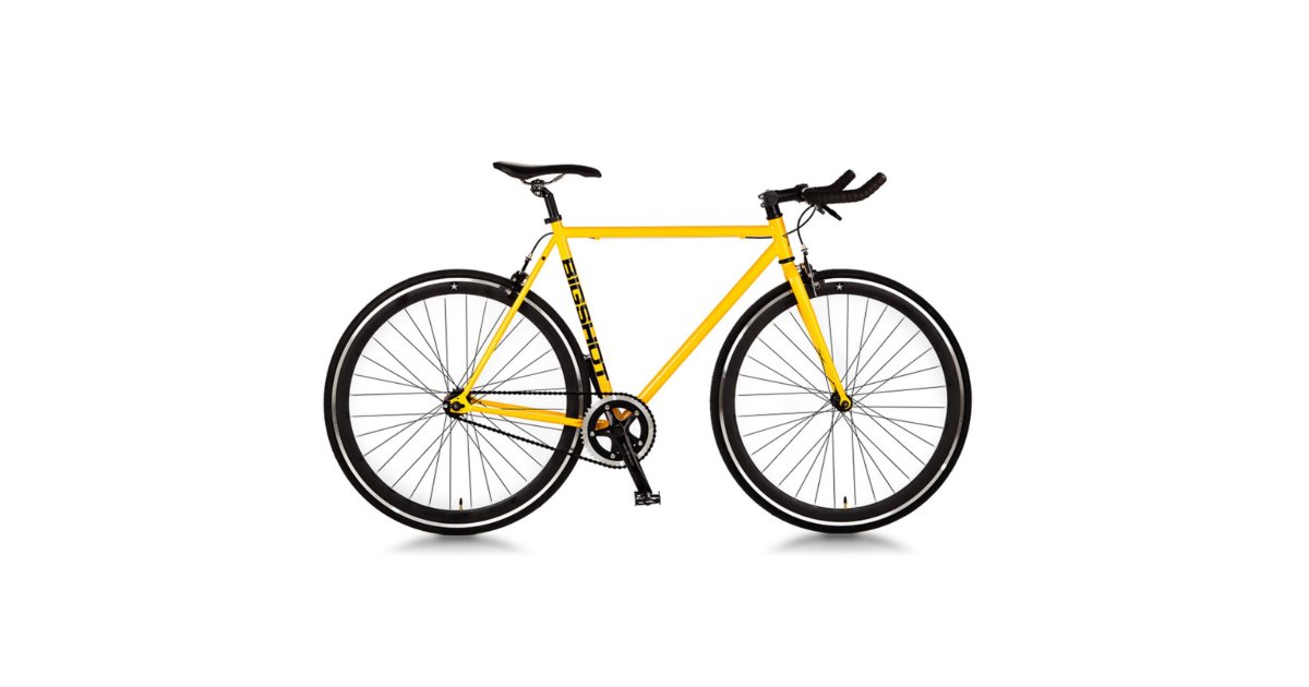 yellow fixie bike
