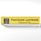 Yellow Black - Logo, Name and Professional Title